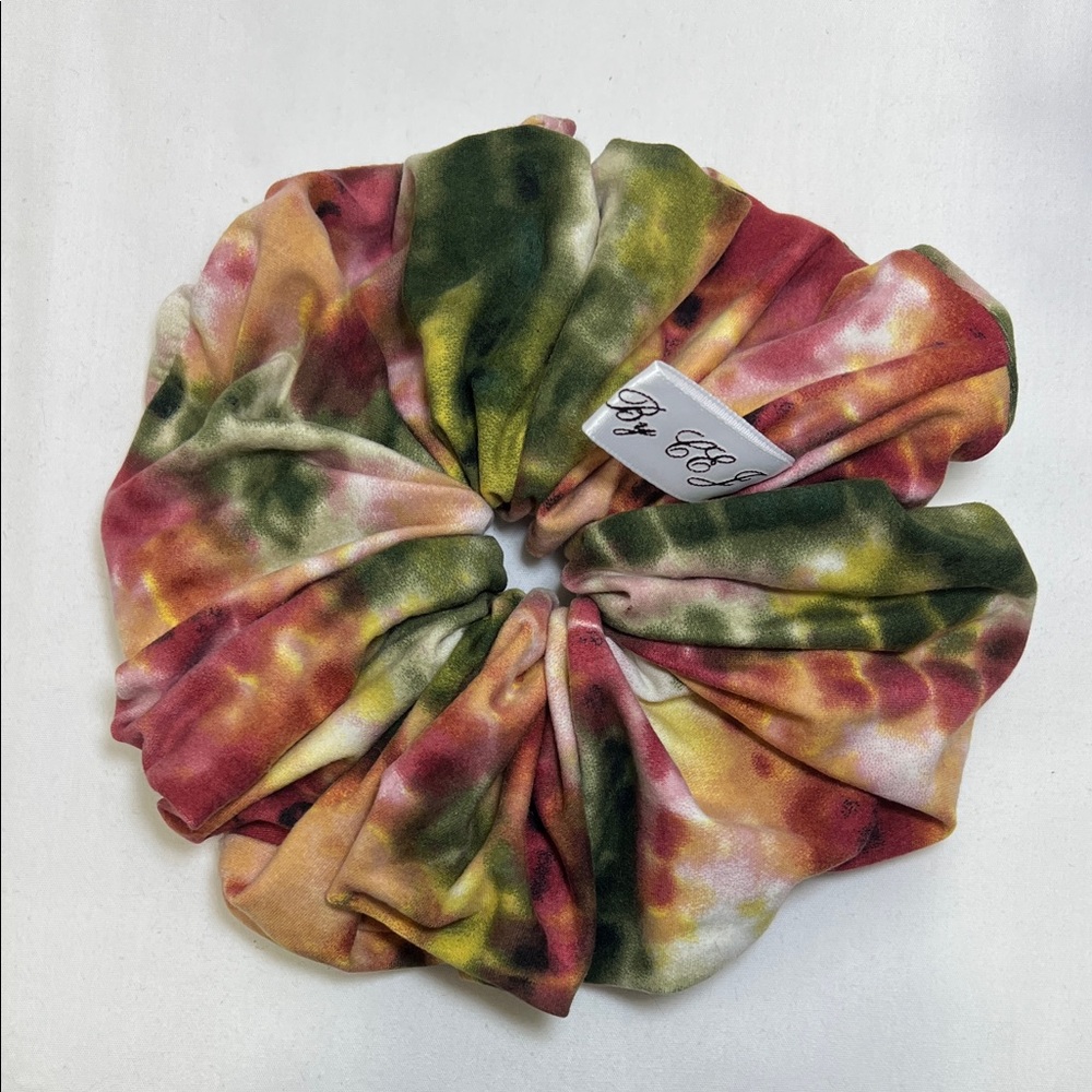 Vibrant Handmade Tie-Dye Scrunchie